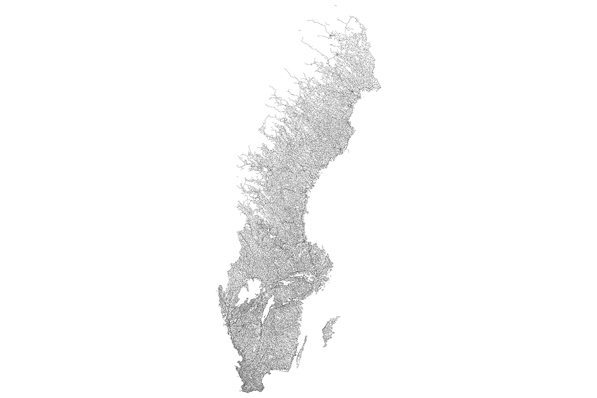 map of roads in sweden